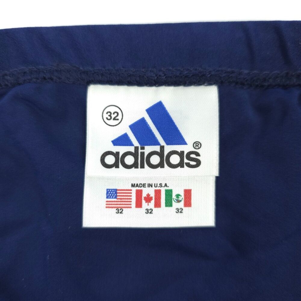 NWT Adidas Classic Swim Briefs Navy Blue Print Athletic Sporty Water Polo Swim - Picture 8 of 9